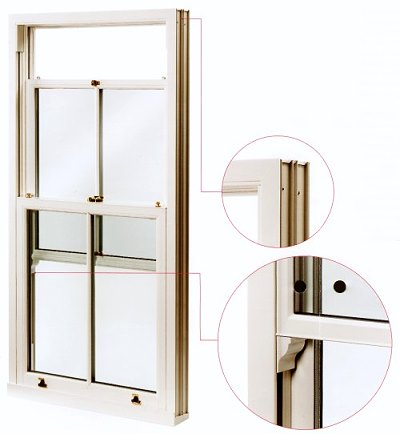 Rehau Vertical Sash Windows details